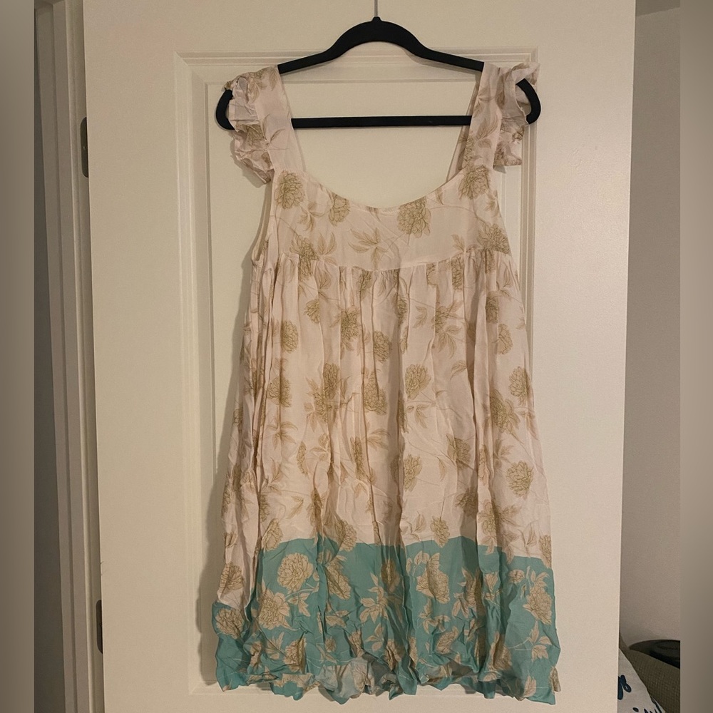 Ruffle shoulder dress